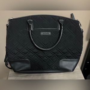 Vera Bradley NWT Day Off Satchel Black Microfiber